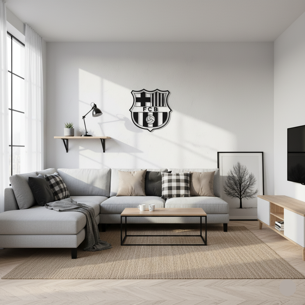 Premium FC Barcelona Logo Metal Wall Art