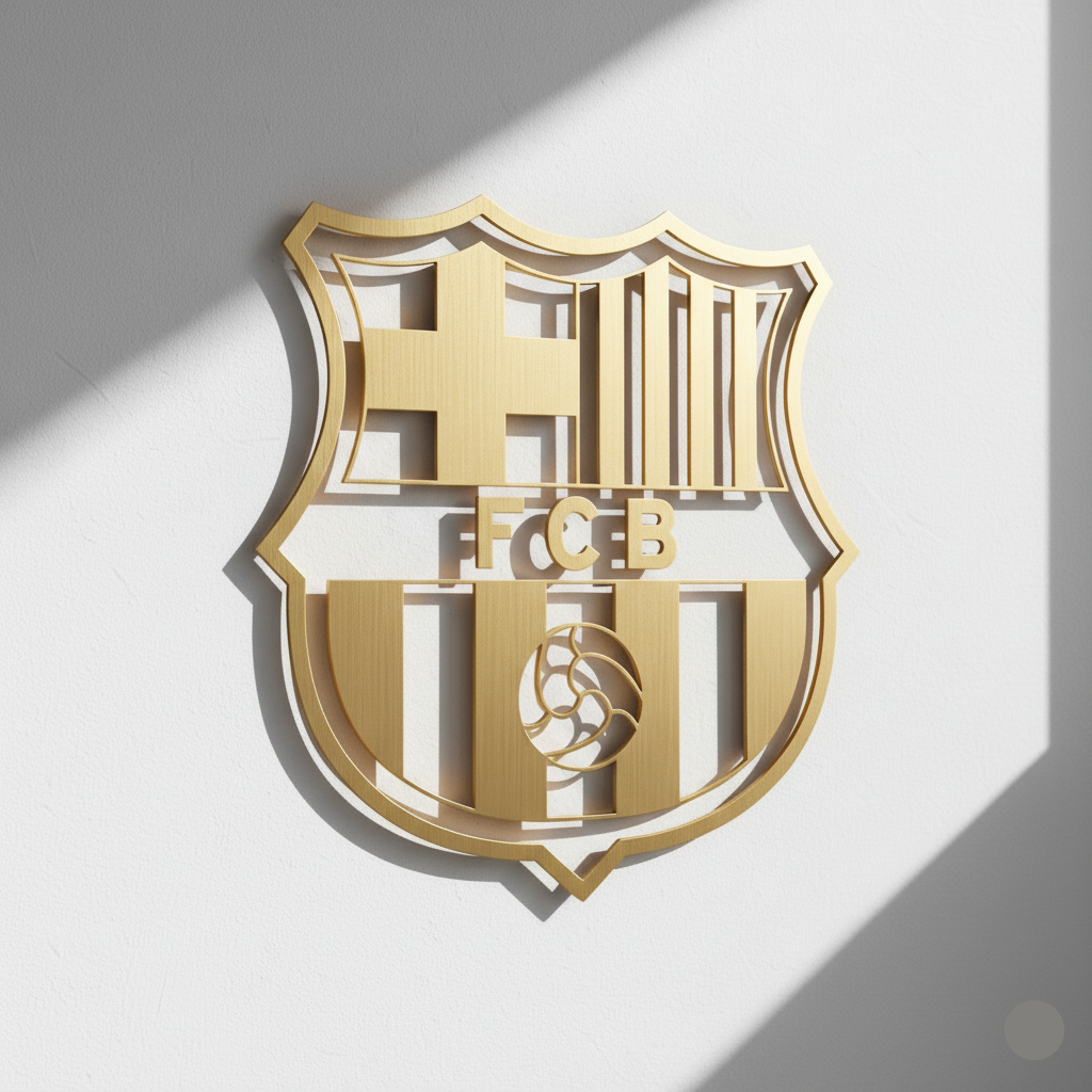 Premium FC Barcelona Logo Metal Wall Art