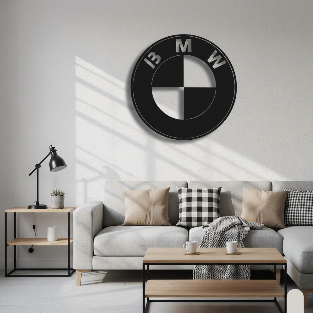 Premium BMW Logo Metal Wall Art