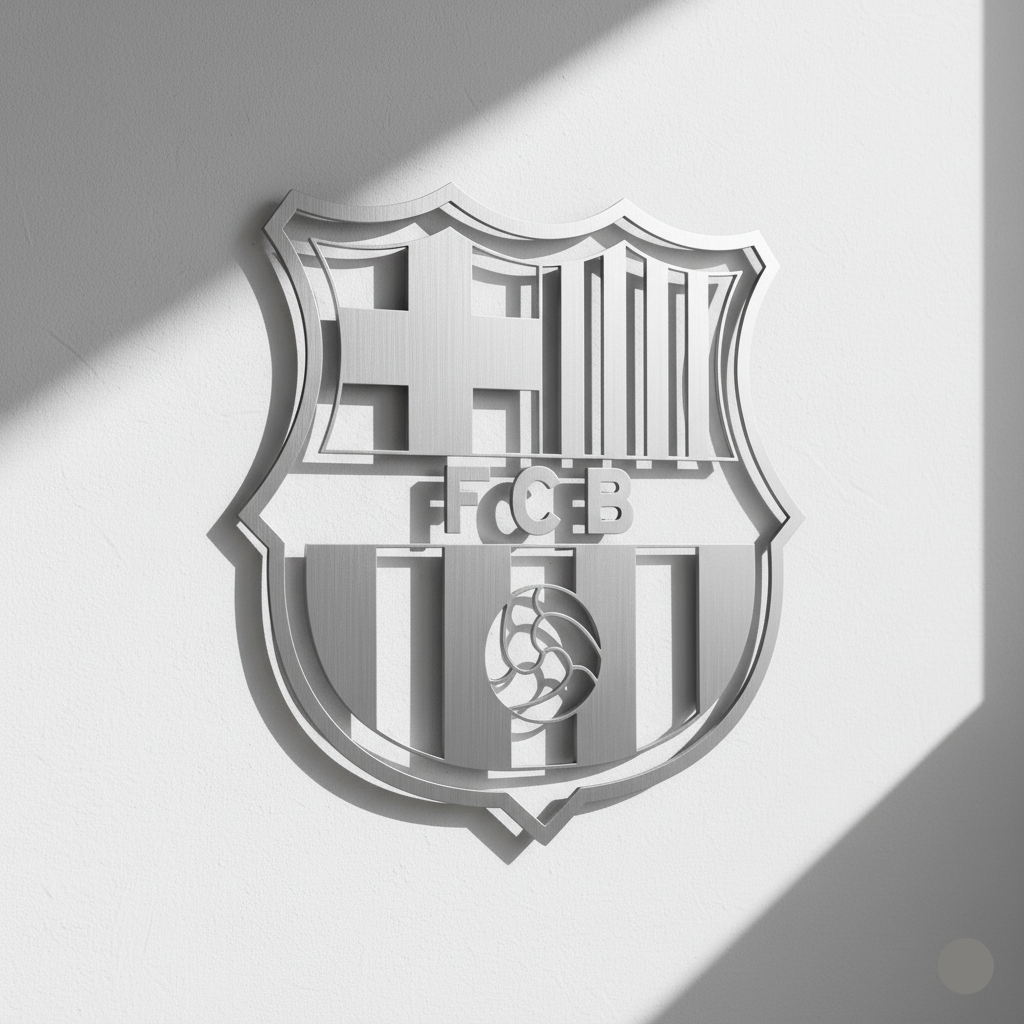 Premium FC Barcelona Logo Metal Wall Art