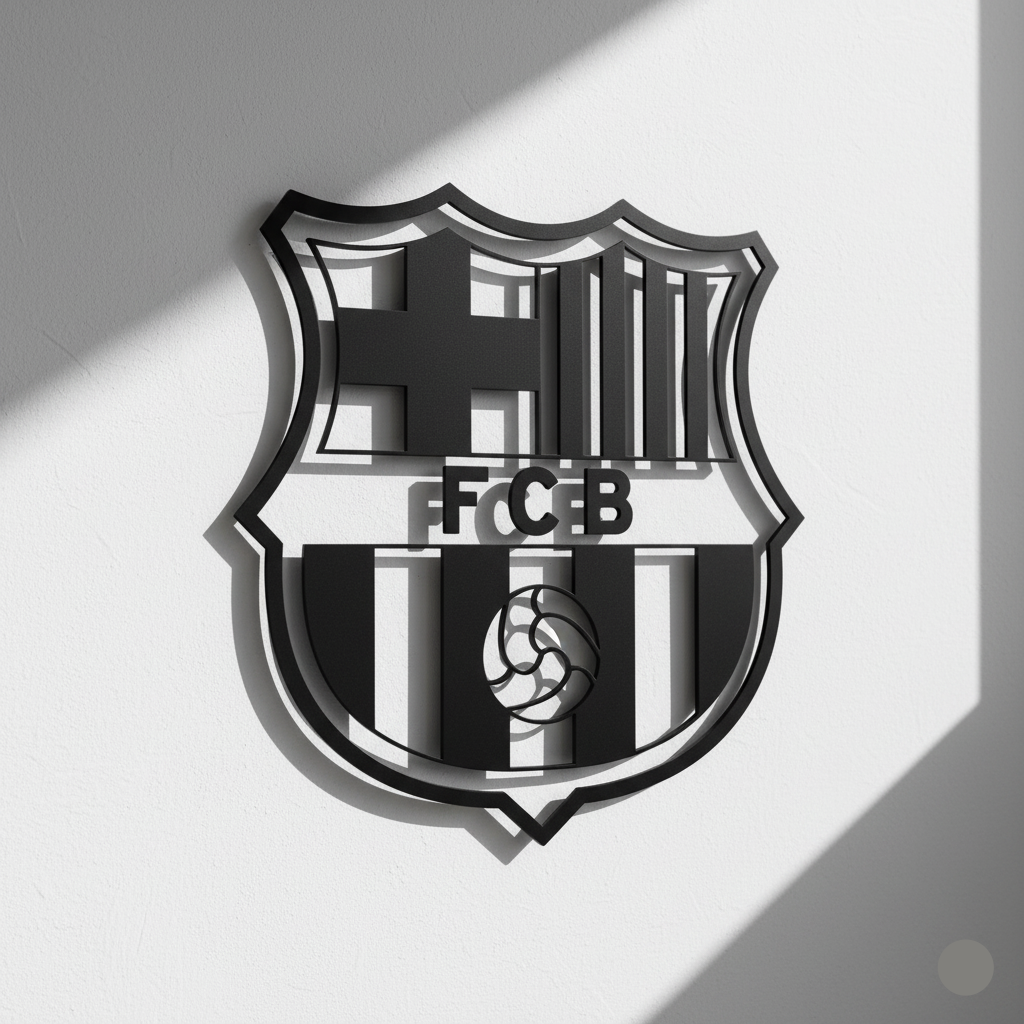 Premium FC Barcelona Logo Metal Wall Art