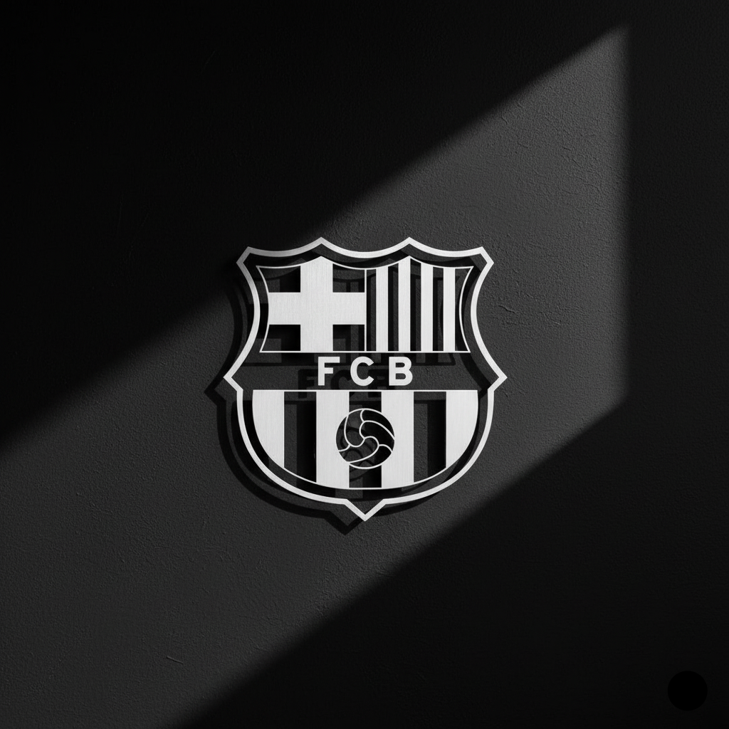 Premium FC Barcelona Logo Metal Wall Art