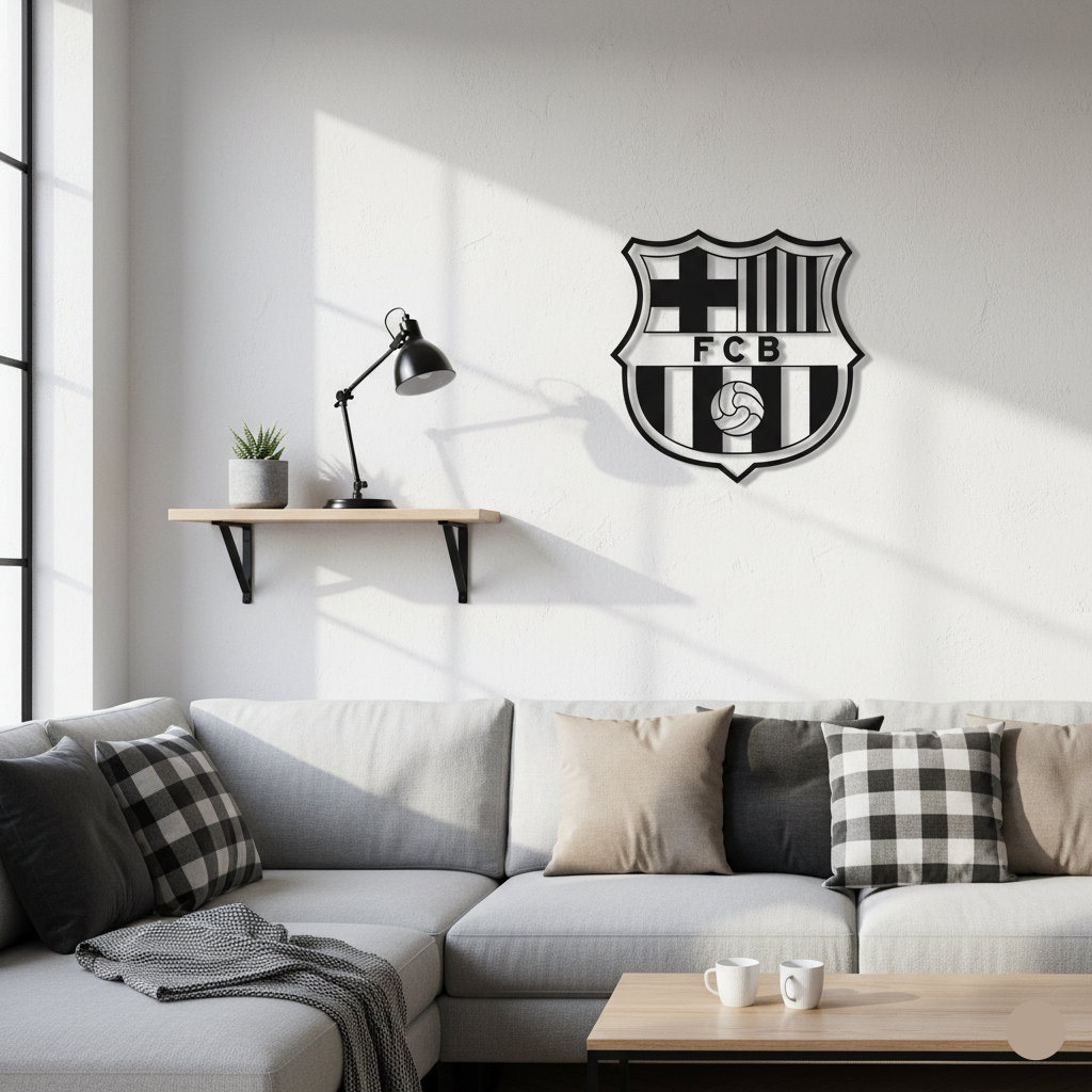 Premium FC Barcelona Logo Metal Wall Art