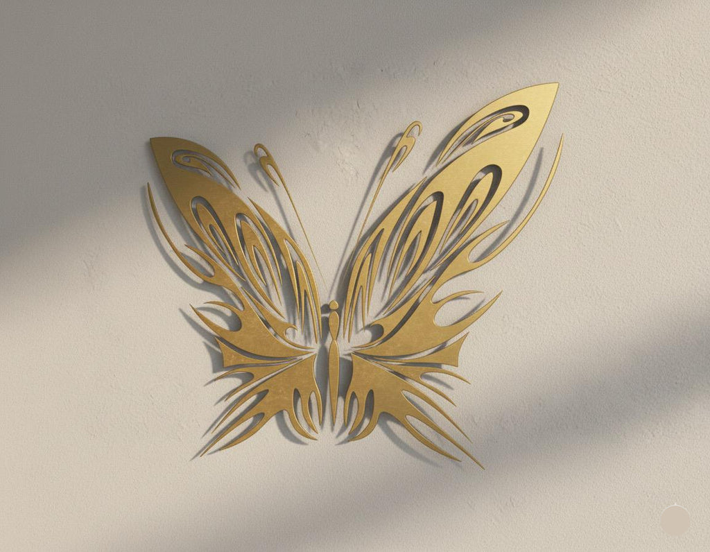 Premium Tribal Butterfly Metal Wall Decor