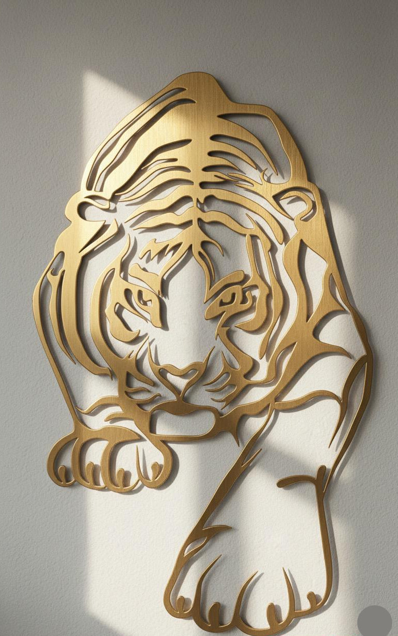 Premium Majestic Tiger Metal Wall Art