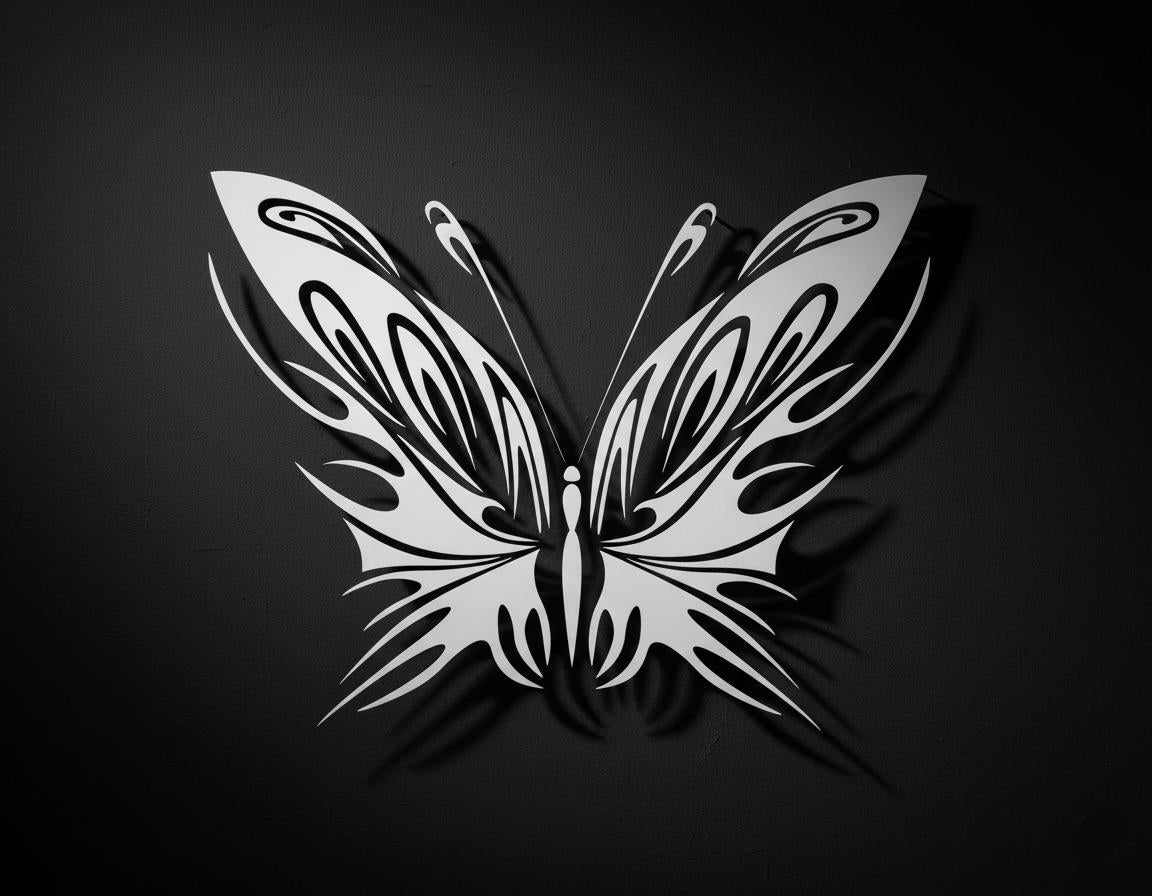 Premium Tribal Butterfly Metal Wall Decor
