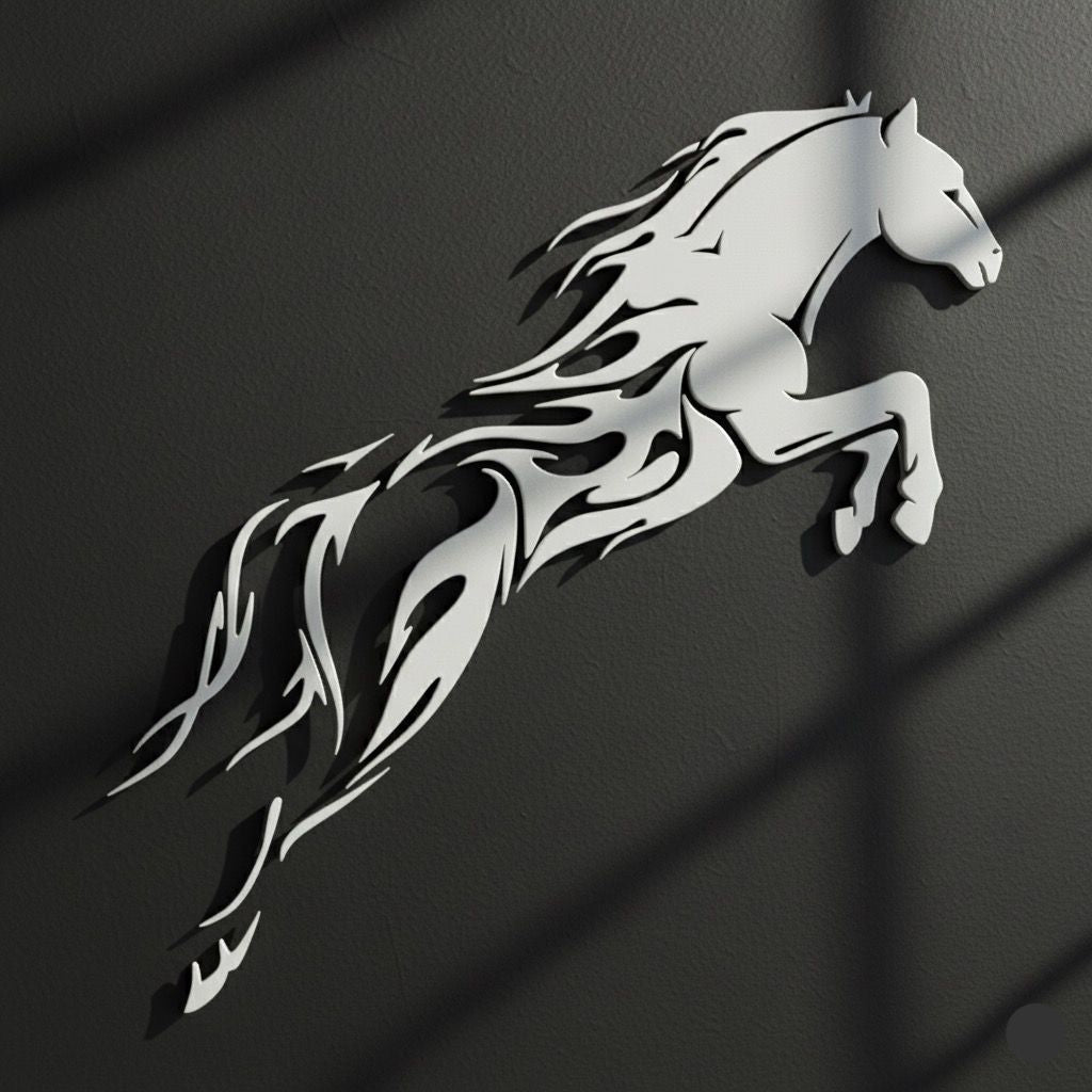 Premium Jumping Tribal Horse Metal Wall Decor