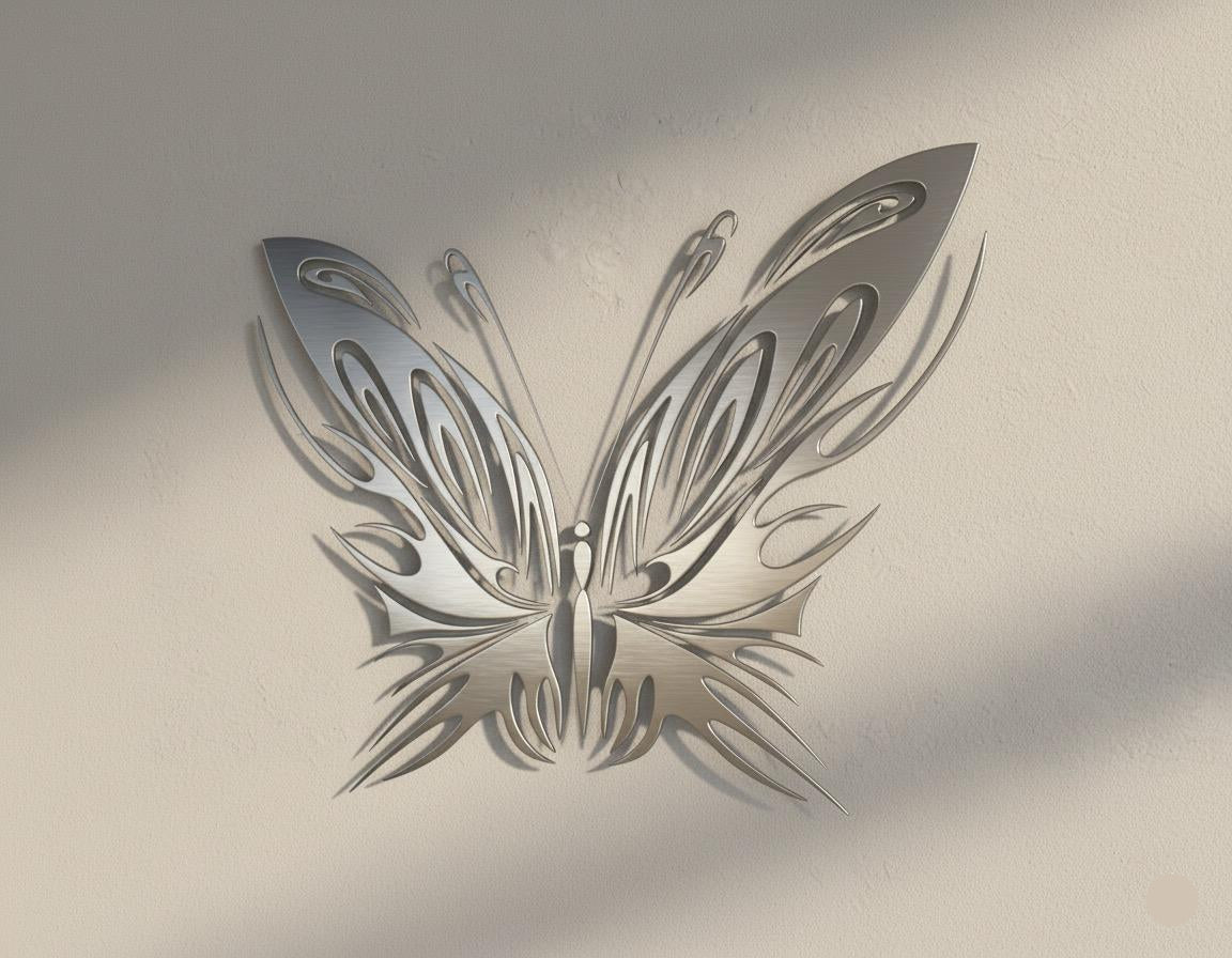 Premium Tribal Butterfly Metal Wall Decor