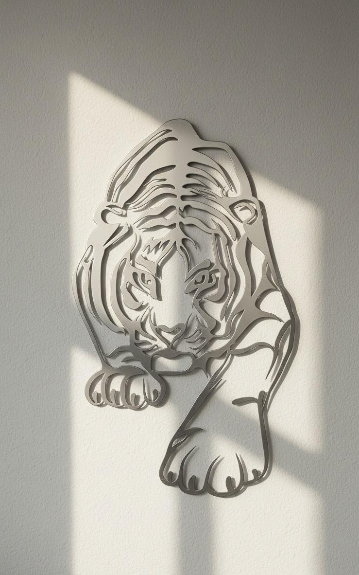 Premium Majestic Tiger Metal Wall Art