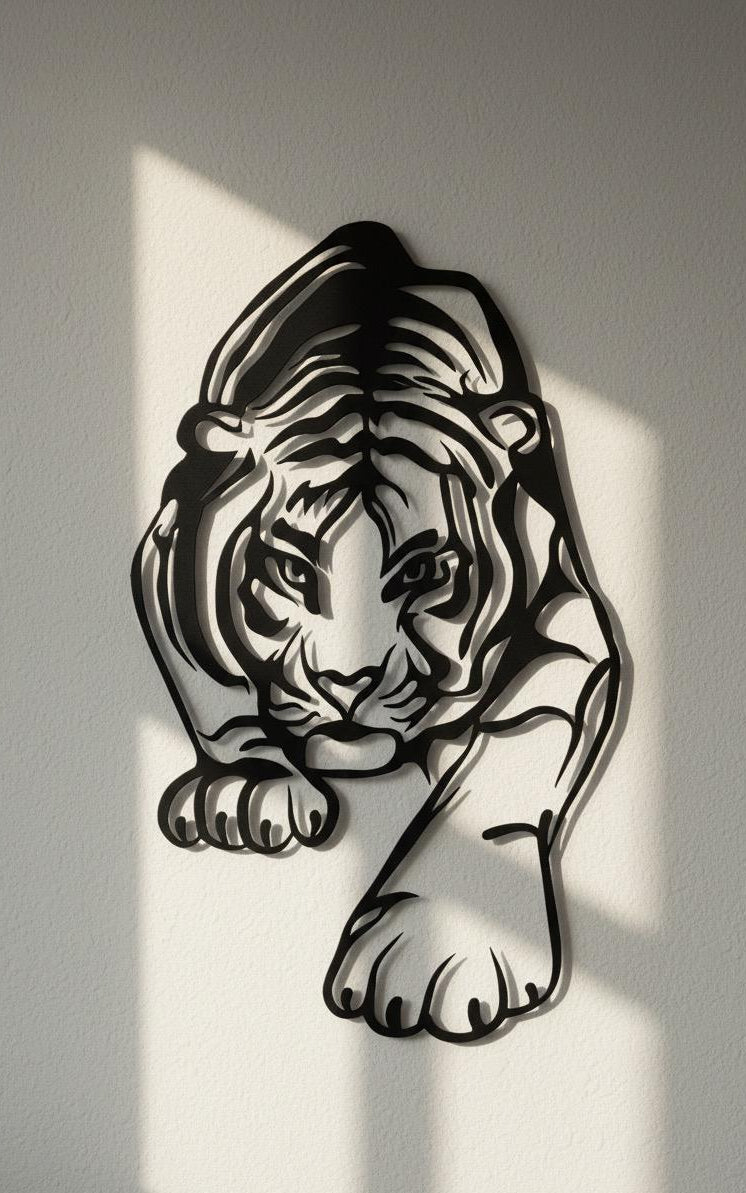 Premium Majestic Tiger Metal Wall Art