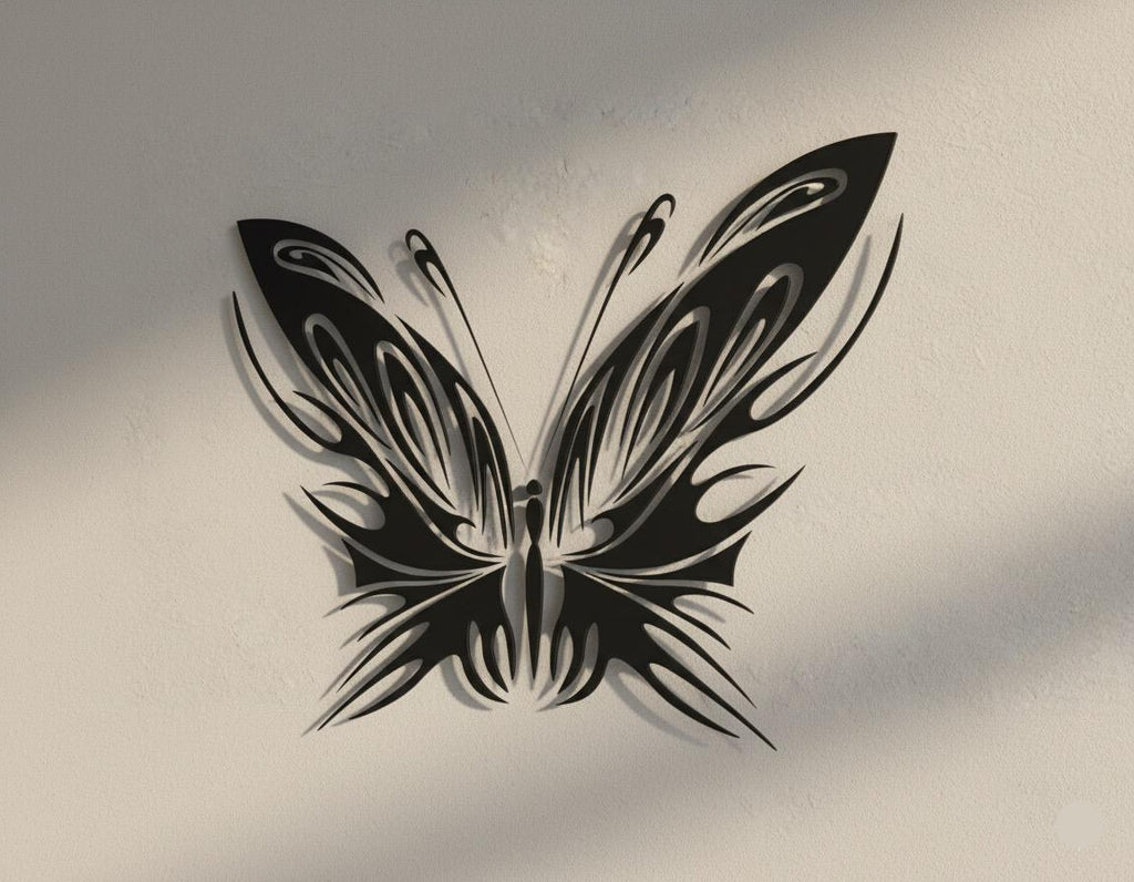 Premium Tribal Butterfly Metal Wall Decor