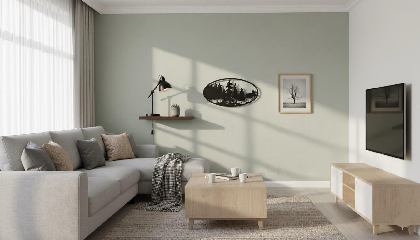 Premium Pine Forest & Moose Silhouette Metal Wall Art