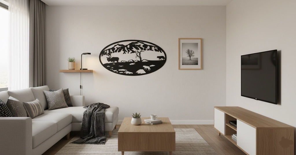 Premium Mountain & Wildlife Metal Wall Decor
