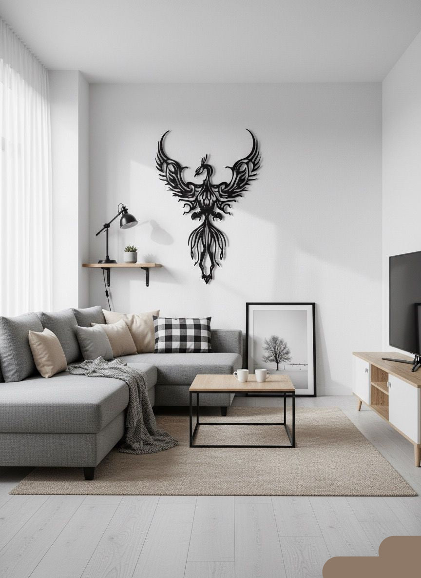 Premium Phoenix Metal Wall Art