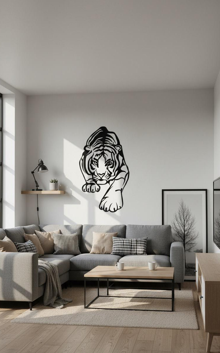 Premium Majestic Tiger Metal Wall Art