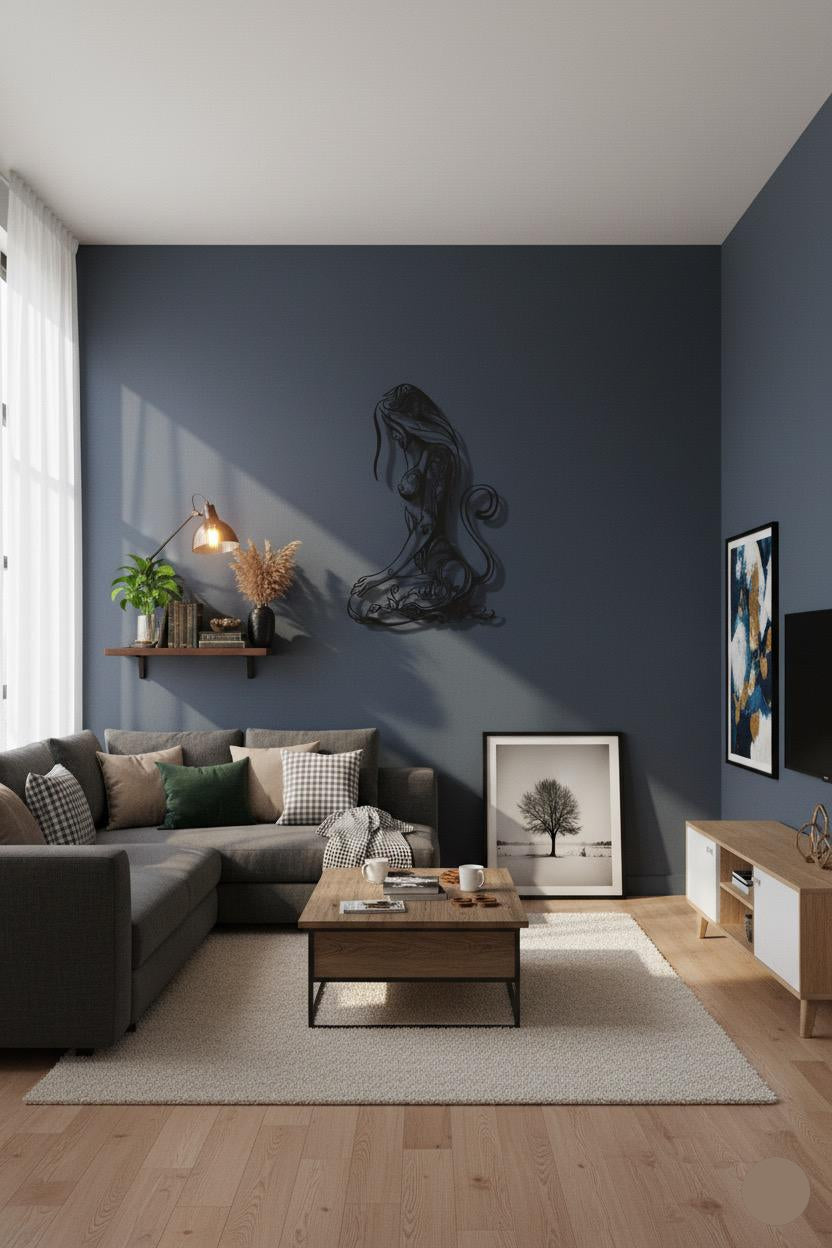 Premium Tribal Female Silhouette Metal Wall Art