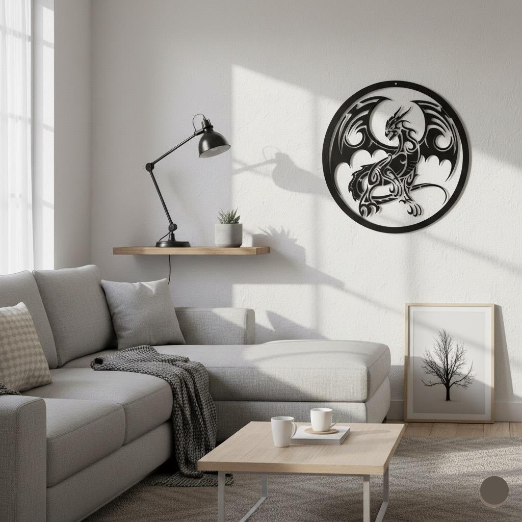 Premium Tribal Dragon Metal Wall Decor