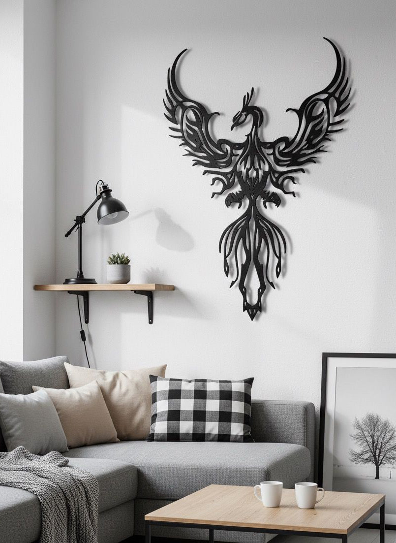 Premium Phoenix Metal Wall Art