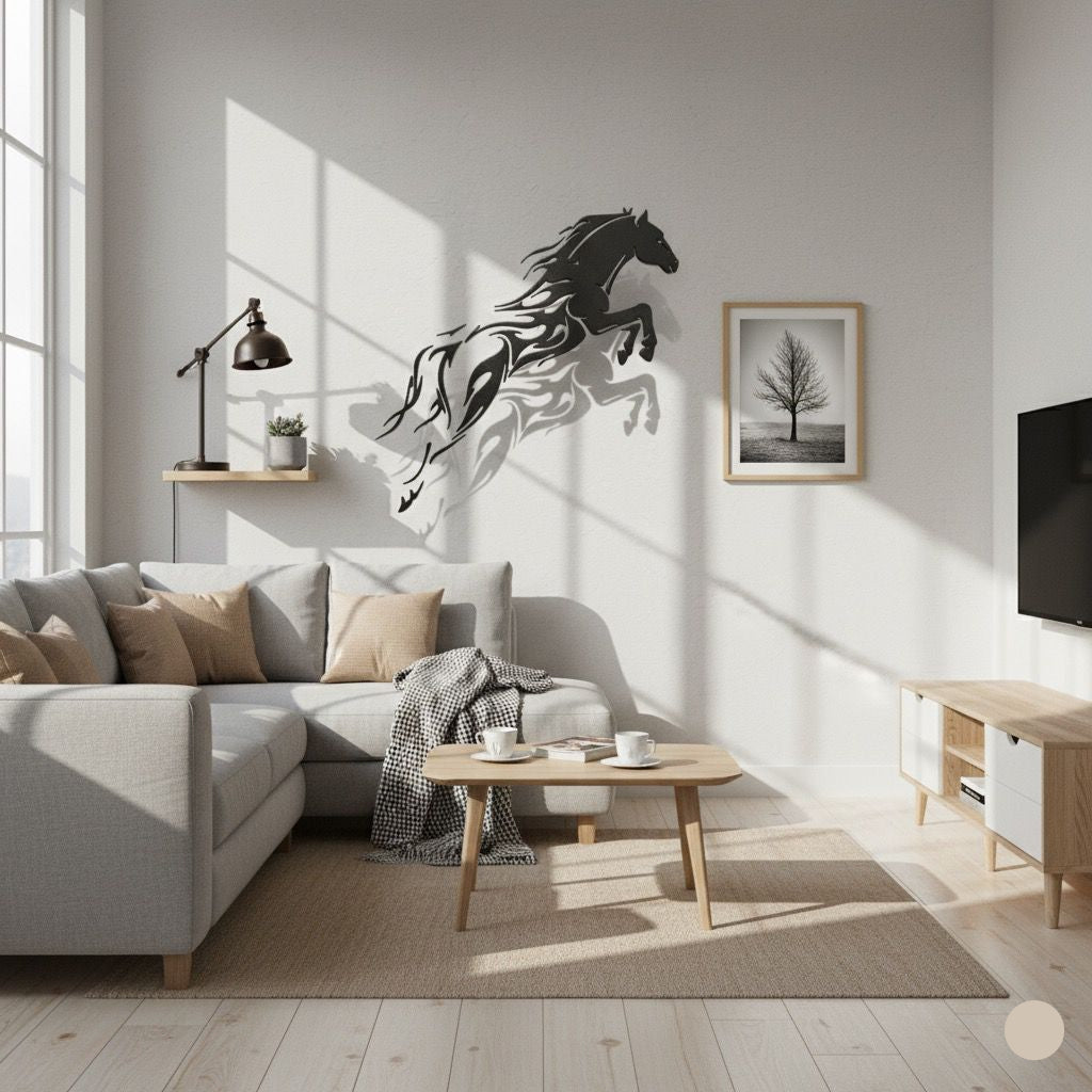 Premium Jumping Tribal Horse Metal Wall Decor