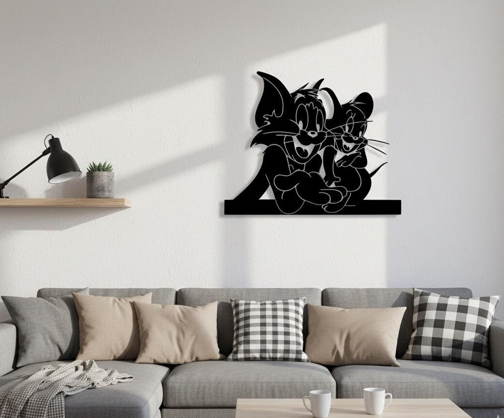 Premium Tom and Jerry Metal Wall Decor