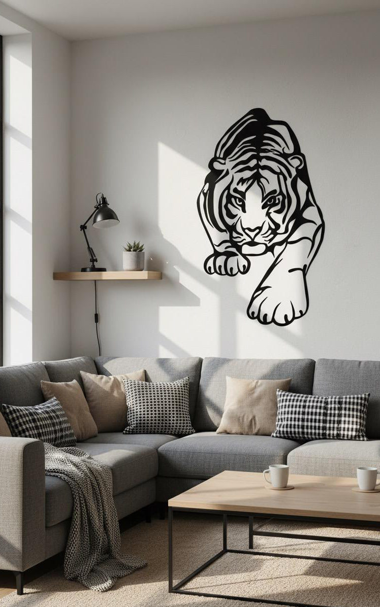 Premium Majestic Tiger Metal Wall Art